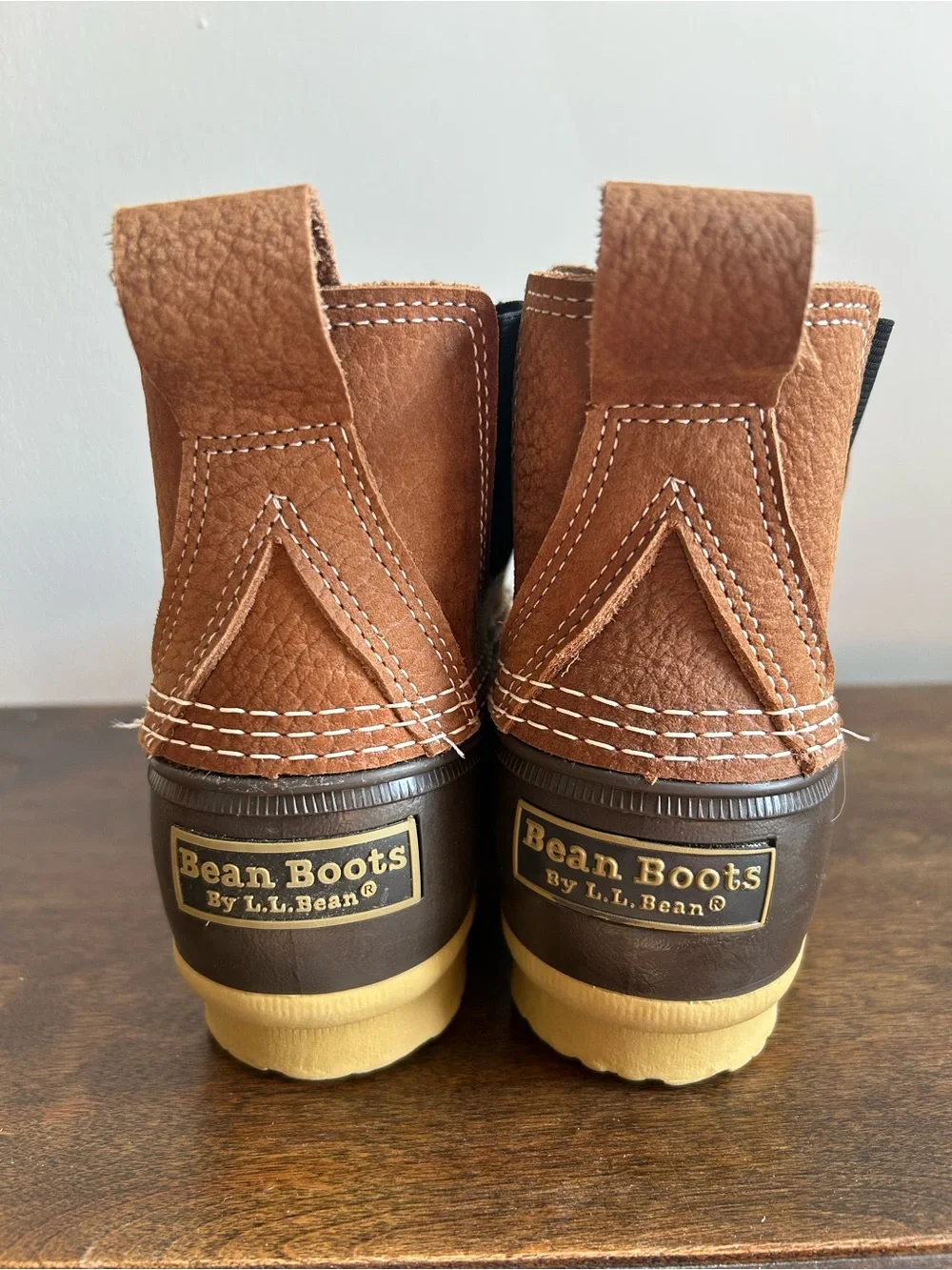 Women’s L.L Bean Chelsea Brown Leather Boots size 8.5 Outdoor Rain Like New - Picture 7 of 16